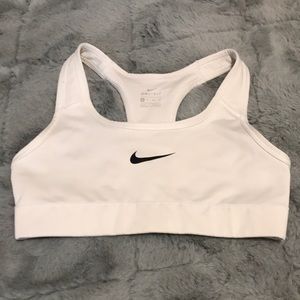 White Nike sports bra